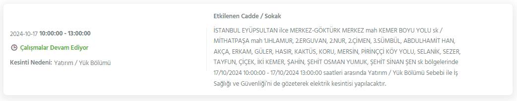 İstanbul'da bu gece yarısından itibaren 19 ilçede elektrik kesintileri yaşanacak 21